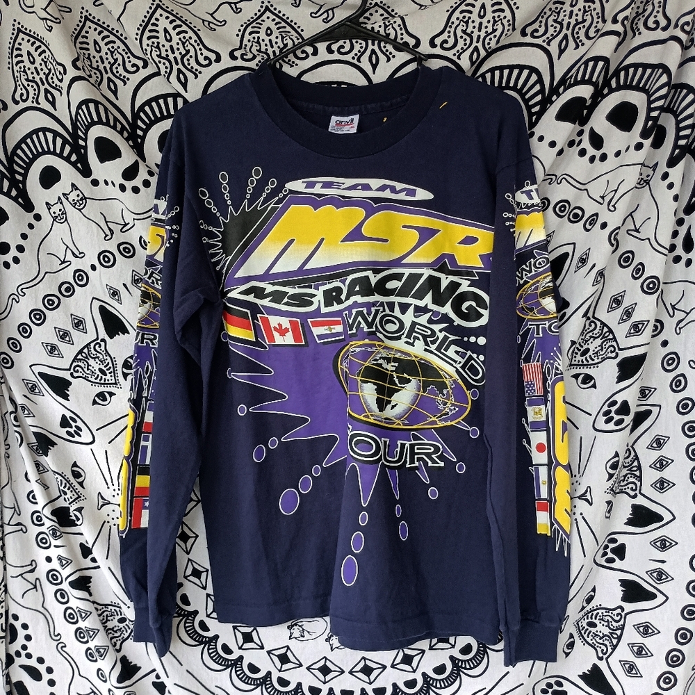Vintage MSR Racing World‎ Tour Longsleeve Graphic Tee